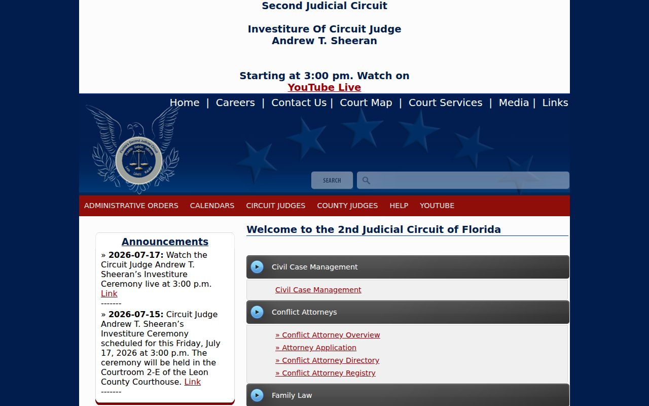 Second Judicial Circuit court administration website